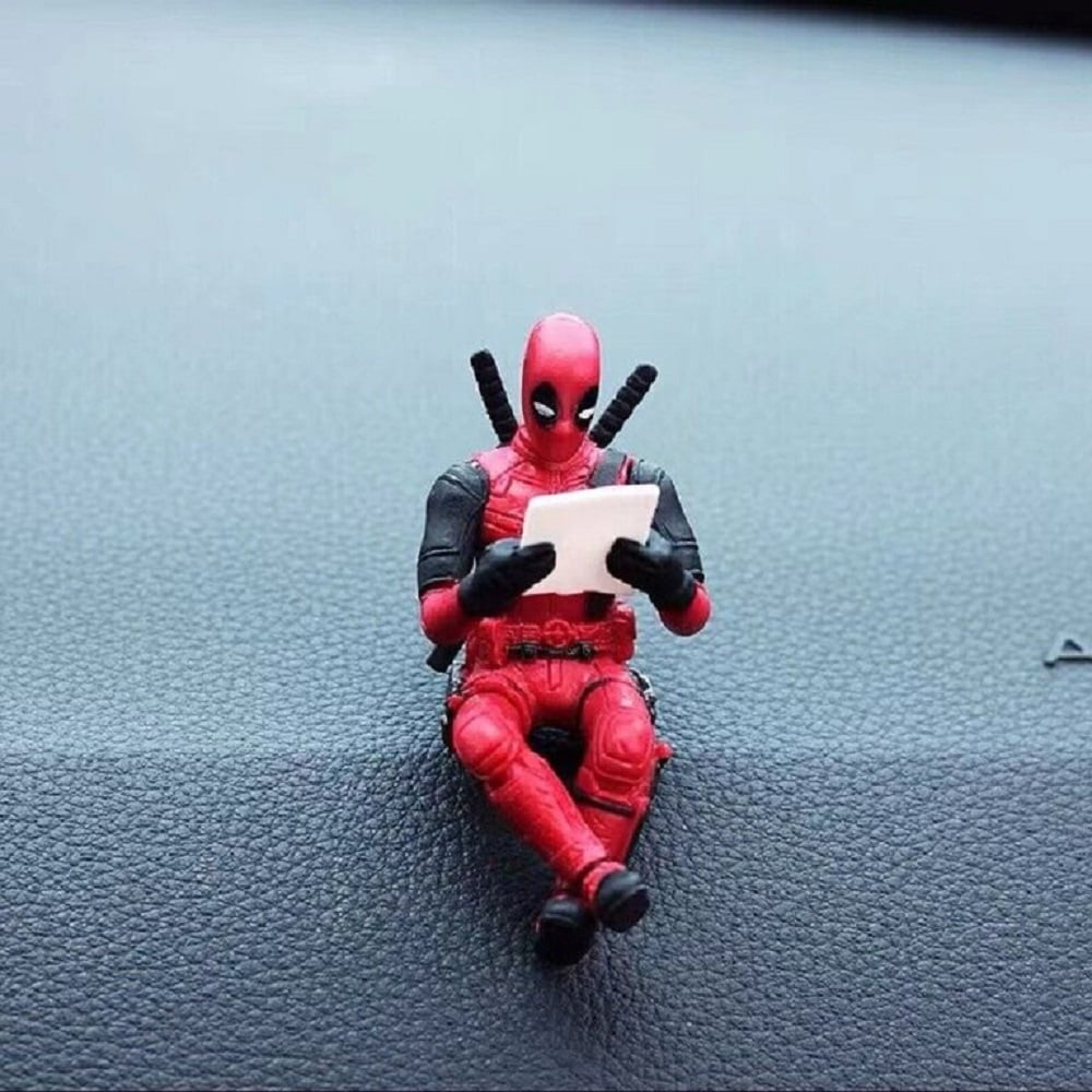 Deadpool Car Interior Marvel Decoration Car Dashboard Doll Toys Mini Set  New
