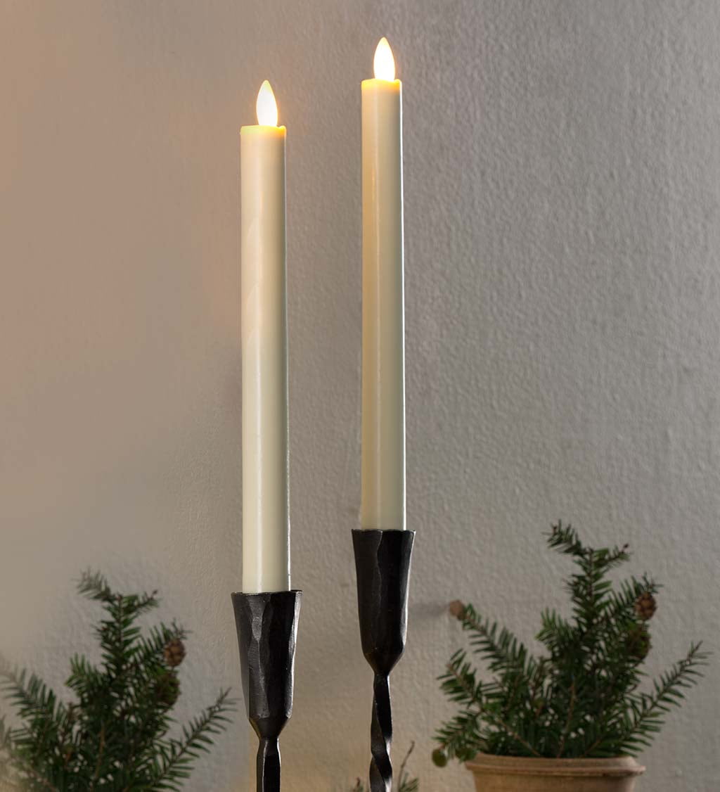 Flameless LED Taper Wax Candles, Set of 2 - Walmart.com - Walmart.com