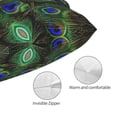 thumbnail image 3 of KLL Peacock Feathers Pillow Covers Envelope Closure,Super Soft and Cozy Fuzzy Fleece Pillow Case Cover (No pillow core） 20"x30", 3 of 5