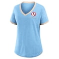 thumbnail image 2 of Women's Fanatics Light Blue St. Louis Cardinals Binge Worthy Stadium Slub V-Neck T-Shirt, 2 of 5
