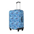 thumbnail image 2 of Kdxio Blue Fish Pattern Luggage Cover for Travel,Elastic and Durable,Fits 18-32 Inch,-No luggage included, 2 of 8