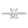 thumbnail image 5 of 1 ct Radiant Cut Moissanite Solitaire 18K White Gold Womens Engagement Ring, 5 of 6