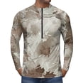 thumbnail image 3 of Realistic Camo Quarter Zip Pullover for Men, Long Sleeve Hunting Fishing Jersey with Moisture Wicking Quick Dry Fabric - Lightweight Outdoor Athletic Performance Tops Earthy Yellow XL, 3 of 6