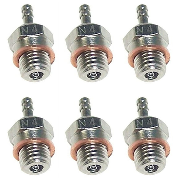 6X N4 Hot Glow Plug Spark for 70117 1/10 1/8 RC Truck Nitro Engine Parts