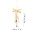 thumbnail image 3 of 2026 Christmas Home Party Decoration Christmas Ornament Bow Knot Hanging Decoration With Golden Bells Vintage Hanging Pendant For Xmas Tree Wall Door Holiday Party Decor, 3 of 6