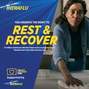 Theraflu Severe Cough Cold and Flu Nighttime Relief Medicine Powder, White Tea and Honey Lemon, 6 Count