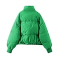 thumbnail image 4 of ShomPort Women's Winter Stand Collar Zip up Puffer Jacket Baggy Short Padded down Warm Coat, 4 of 5