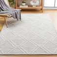 thumbnail image 2 of SAFAVIEH Kilim Meryll Diamond Polyester Area Rug, Grey/Ivory, 5' x 8', 2 of 10