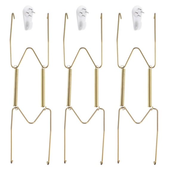 Unique Bargains 8 Inch Stainless Steel Invisible Wall Plate Hangers With Tip Protector for Decorative Plates and Art 3pcs