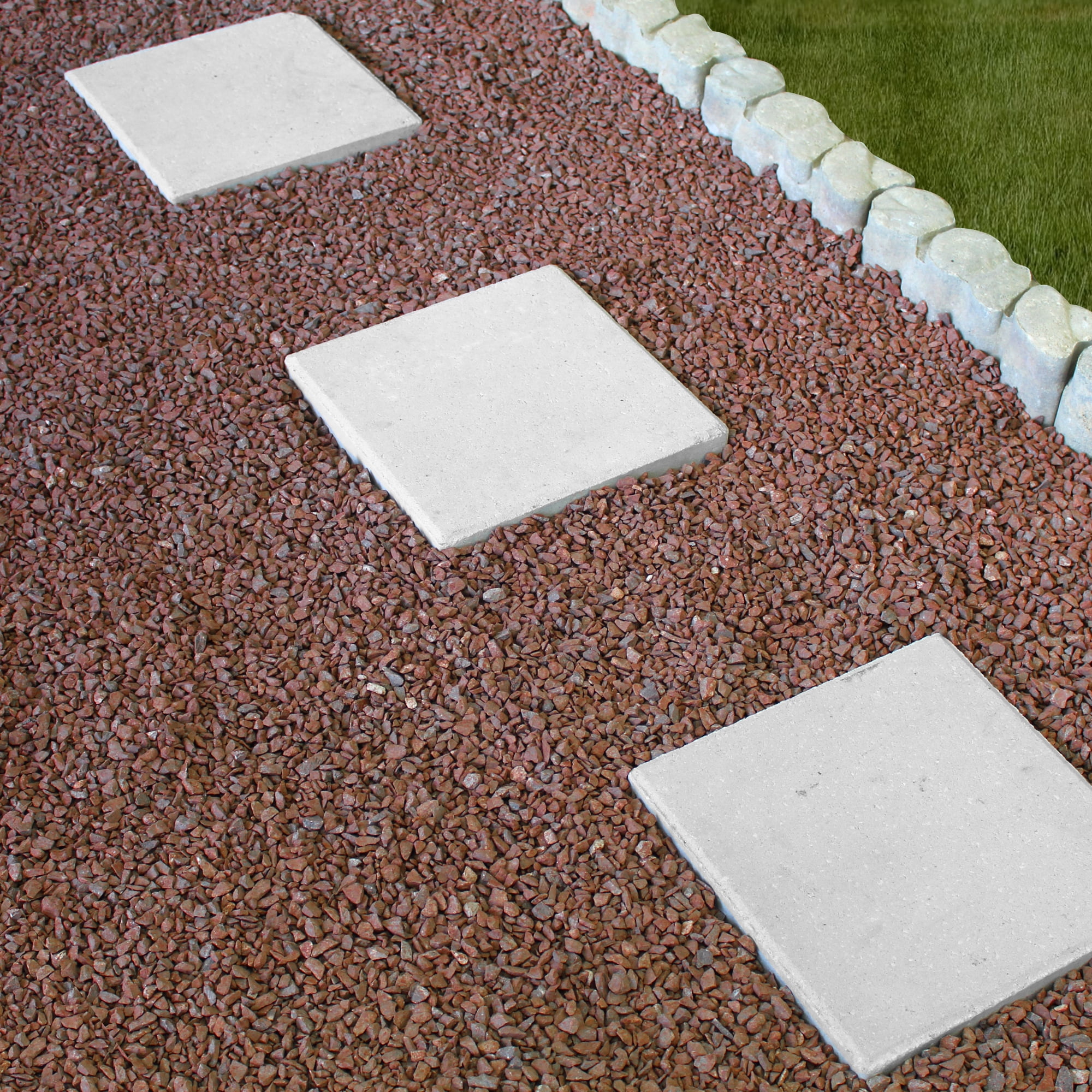 Rainforest Outdoor Decorative Natural Stone, Stone Gravel, Red, 20lbs.