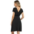 thumbnail image 4 of Yesfashion Women's V-neck A-line Knee Length Wrap Dress Swing Maternity Dresses For Baby Shower Or Casual, 4 of 5