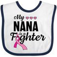 thumbnail image 3 of Inktastic Breast Cancer Awareness My Nana is a Fighter Boys or Girls Baby Bib, 3 of 4