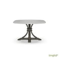 thumbnail image 4 of BingLTD - 48" x 48" to 66'' Extension 30" Tall Gabriel Dining Table - Nickel Top & Chalk Base ( TT4866-NICKEL-PD-12B30-CHALK ), 4 of 4