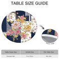 thumbnail image 6 of Pioneer Flower Floral Print Pattern Round Fitted Tablecloth with Elastic Edge,Dining Table Cover Waterproof,Outdoor Round Tablecloth for Camping,Dining,Indoor and Outdoor, 6 of 7