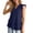 Dark Blue(New&Fashion), variant on No Boundrie Women's Casual V Neck Blouses Ruffle Trim Cap Sleeve Loose Fit Flowy Summer Tunic Tops for Daily Wear Pink Size M