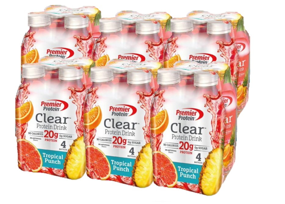 Premier Protein Clear Protein Drink, Flavor Tropical Punch, 16.9 Oz
