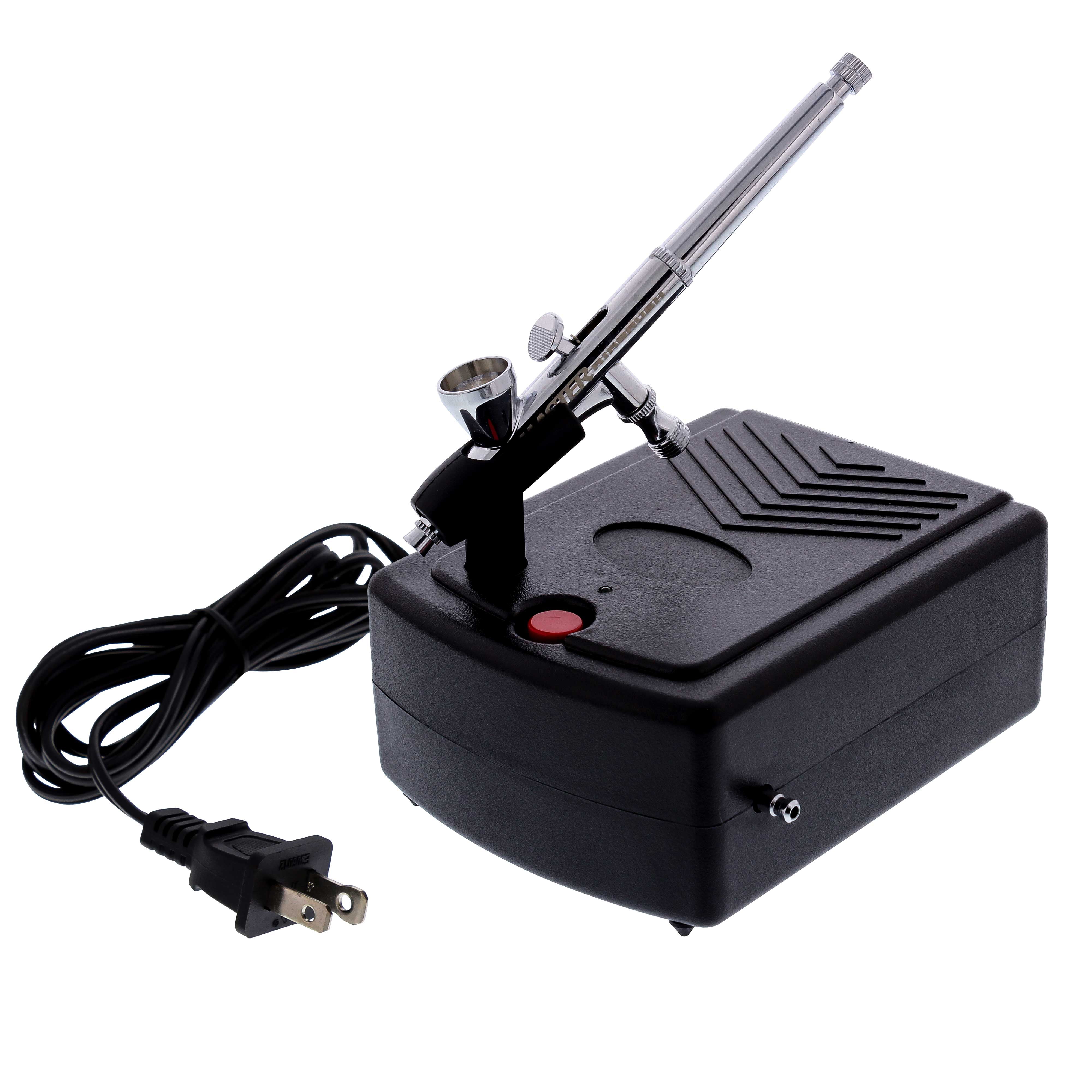 Master Airbrush Airbrushing System Kit with a G34 Multi-Purpose Gravity Feed Dual-Action Airbrush with 1/16oz. Cup and 0.3mm Tip, Mini Air Compressor, Hose, Storage Case, How-To-Airbrush ARC Card
