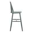 thumbnail image 2 of SAFAVIEH Beaufort Solid Spindle Back Bar Stool with Footrest, Grey, 2 of 13