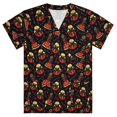 thumbnail image 1 of Camiseta de manga corta con estampado elástico, temática navideña, verano, para médicos, enfermeras, spa, salón de belleza, tienda de mascotas, ropa de lavado, 1 of 5