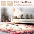 thumbnail image 2 of ODIKA 3'x5' Machine Washable Non-Slip Area Rug, Charming Floral Print with Delicate Motifs High Traffic Rug, Pink, 200736, 2 of 7