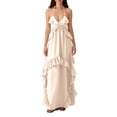 thumbnail image 2 of Taylonsss Womens Summer Dress Strappy Halter Tie Backless Solid Color Beach Casual Outfit, 2 of 9