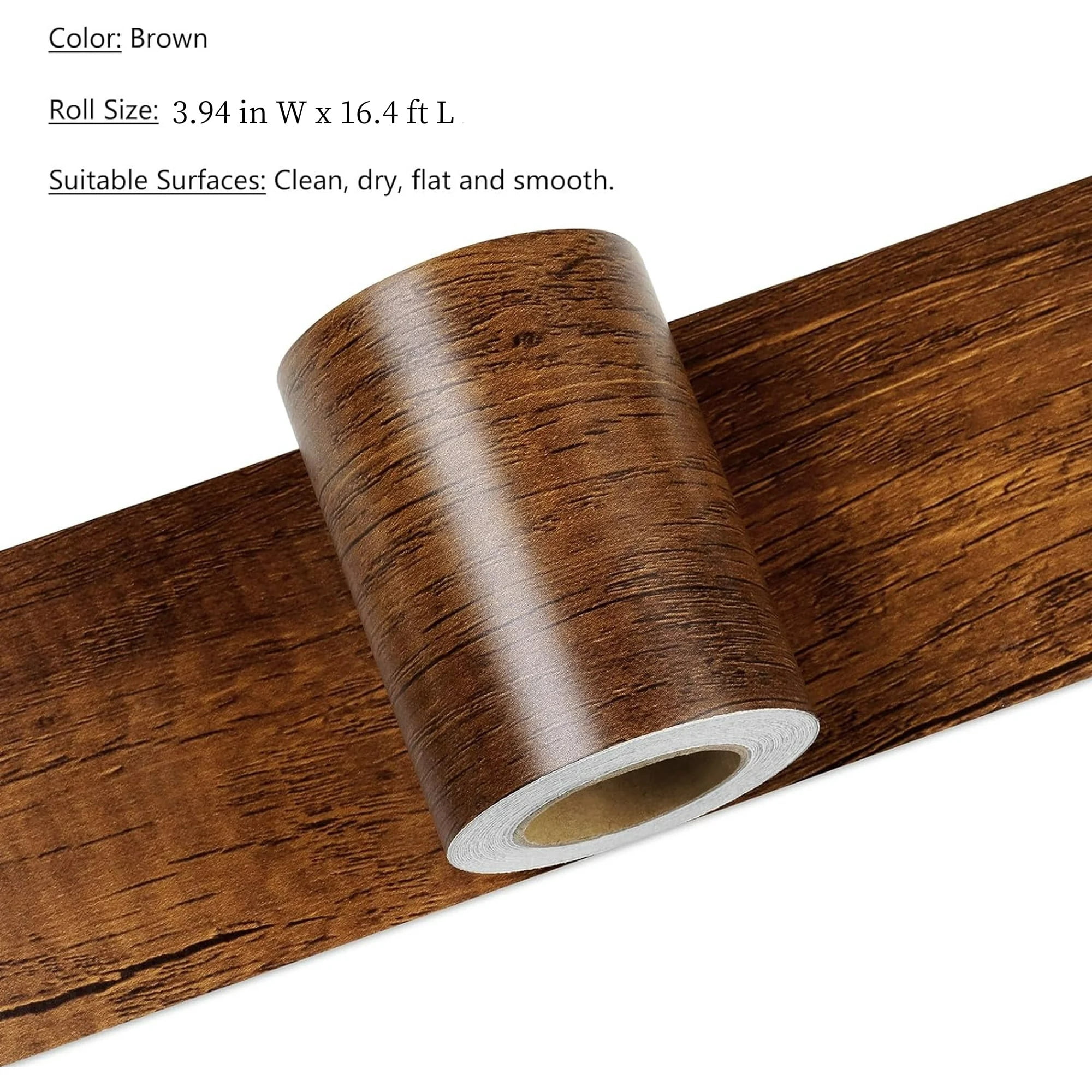 Wallpaper Border Home Ceiling Self Adhesive Brown Waterproof Wallpaper Border Door Kitche Frame Decoration for Bathroom Living Room Kitchen Wall 3.9inch by 5meters