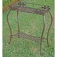 thumbnail image 5 of International Caravan Santa Fe Iron Potting Bench in Matte Brown, 5 of 7