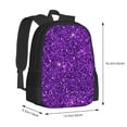 thumbnail image 3 of Daiia Purple Glitter Backpack for Men and Women -Durable Backpack Large Capacity, Water-Resistant Bag with Adjustable Straps and Laptop Compartment, 3 of 9