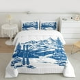 thumbnail image 2 of jejeloiu Winter Landscape Bedding Comforter Set,Skiing Gamer Gmae Twin Comforter Sets,Gblue Ski Snowboard Bedding Set For Adults,Luxury Bedroom Decor Reversible,2-Piece, 2 of 8