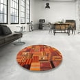 thumbnail image 4 of Ahgly Company Machine Washable Indoor Rectangle Contemporary Papaya Orange Area Rugs, 7' x 10', 4 of 7
