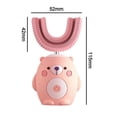 thumbnail image 5 of Cepillo de dientes eléctrico ultrasónico para niños, cabezal de gel de sílice suave, tipo U, 5 of 5
