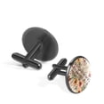 thumbnail image 2 of PhooArto Men's Classic Stainless Steel, Musical with Melody Floral Cufflinks Business Wedding Shirts, Black, 2 of 6