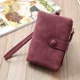 thumbnail image 1 of Xiao Hua Cartera corta de piel, cartera mediana, 30 % de descuento, ranura para tarjetas, cartera Zero con hebilla y cremallera, bolso de mano, morado y rojo, 1 pieza, 1 of 5
