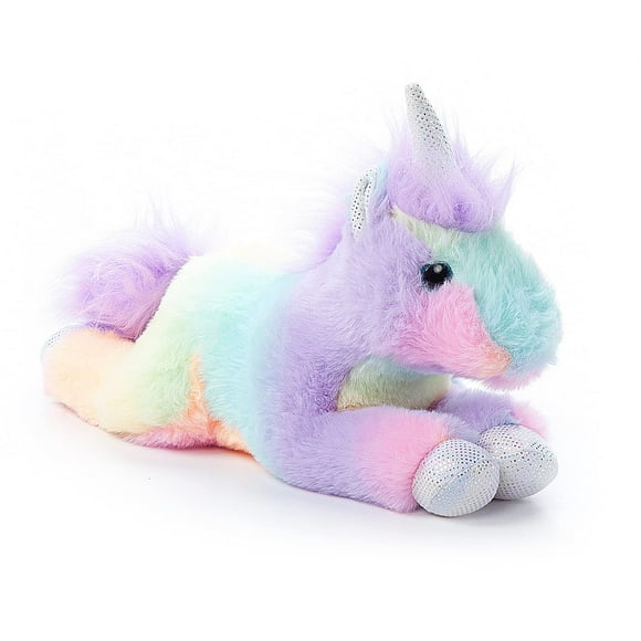 The Petting Zoo Unicorn Stuffed Animal Plushie, Ombrez Animals, Rainbow Unicorn Plush Toy 12 inches