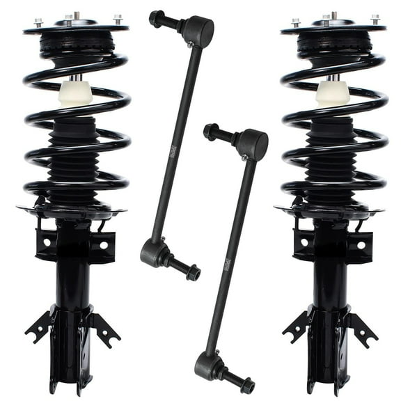 Detroit Axle - Front Struts Sway Bars kit for FWD 2013-2018 Ford Fusion Complete 2 Struts w/Coil Spring 2 Sway Bar Links 2014 2015 2016 2017 Replacement Quick Install Ready Struts Assembly