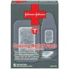 Red Cross(R) Johnson & Johnson: Cooling Relief Pads Assorted First Aid Covers Advanced Care, 5 ct