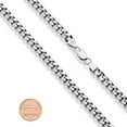 thumbnail image 2 of Miabella Italian Heavy 925 Sterling Silver Thick 3.2mm, 5mm, 7mm Curb Cuban Link Chain Necklace for Men Made in Italy (7mm, Length 20 Inches), 2 of 6
