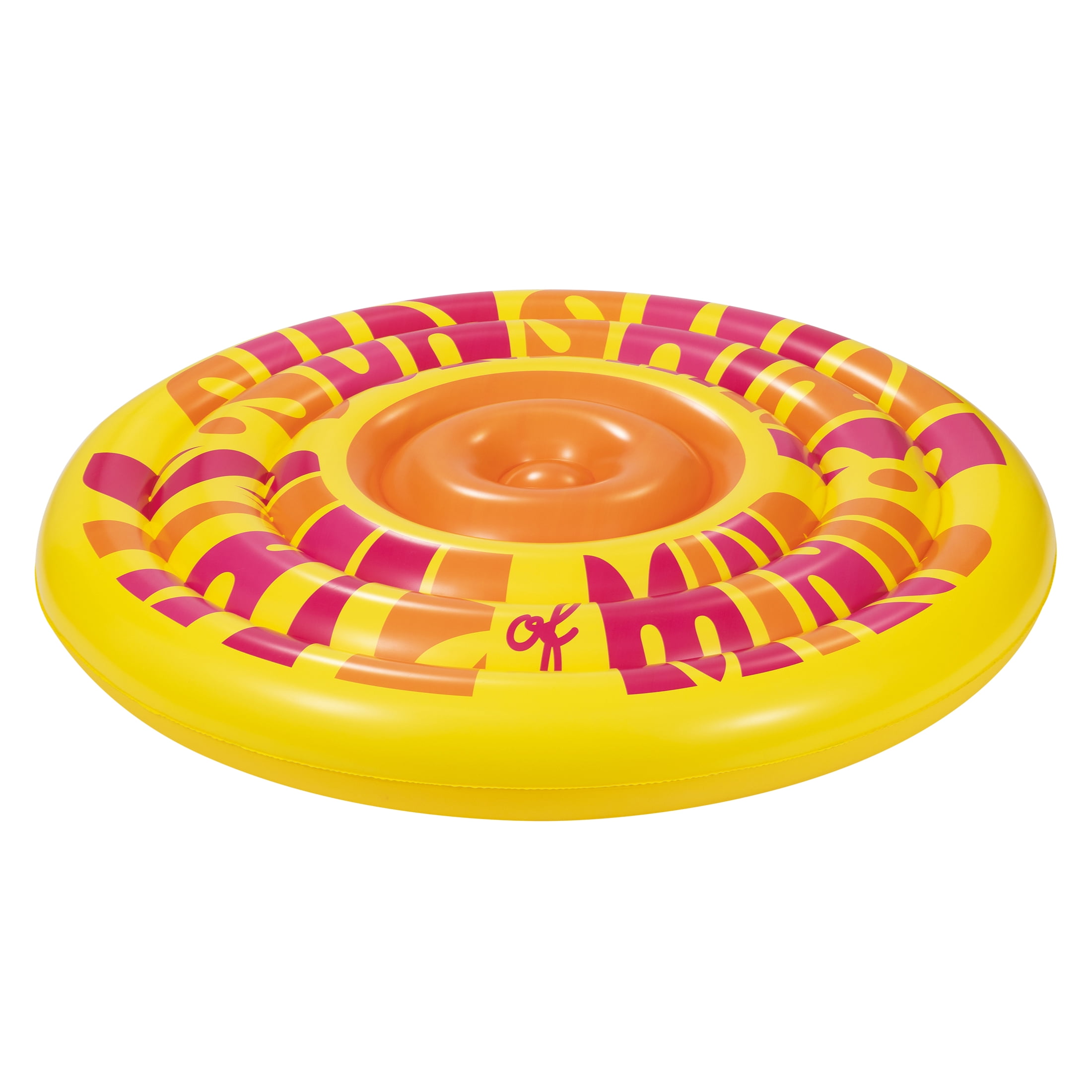 Bluescape Sunshine Island Inflatable Pool Float, Orange & Yellow, Adult, Unisex