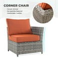 thumbnail image 3 of XIZZI Outdoor Patio Furniture Set 12 Pieces Wicker Sectional Conversation Set No Assembly Modular Sofa Chair Set,Orange, 3 of 12