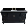 thumbnail image 5 of 61 in. Single Wooden Vanity  Dark Gray Black Galaxy Granite Oval Sink, 5 of 13