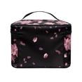 thumbnail image 3 of HELLHERO Flowers Portable Makeup Brush Bag with Brush Slots Polyester Wide-open Portable and Durable, 3 of 4