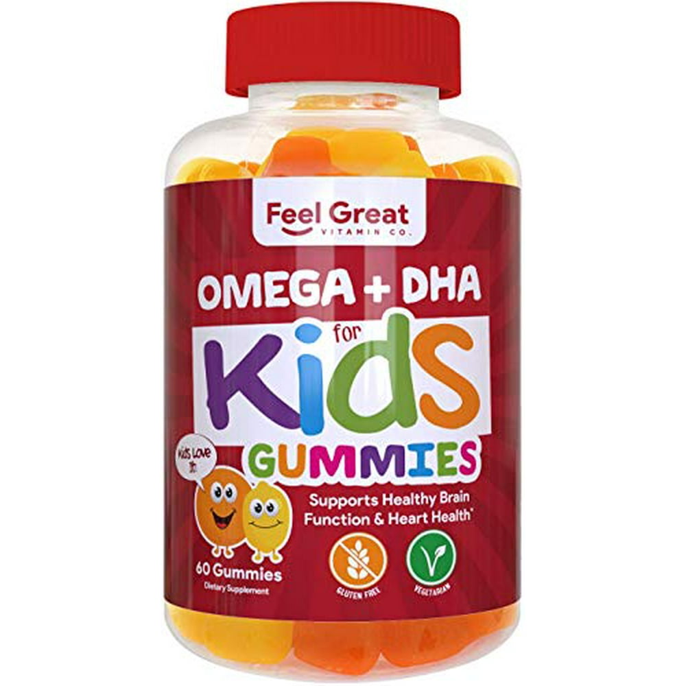 Feel Great Vitamin Co. Complete DHA Gummies for Kids with Omega 3 6 9