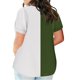 thumbnail image 3 of Plus Tamaño de las Mujeres Blusas, Cuello en V Casual Suelto Manga Corta Superior, Impresión Blusa Poliéster Spandex, 3 of 8