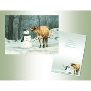 Performing Arts Full Color Inside Cow Snowman Stationery Paper, 52684-18