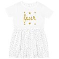 thumbnail image 3 of Inktastic 4th Birthday Gold 4 Year Old Girls Toddler Dress, 3 of 5