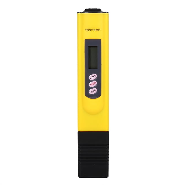 Water Meter Pen, Digital LCD Water Quality Testing Pen Purity Filter TDS Meter Tester 0-9999 PPM Temp Portable for Water Purifiers and Filters