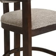 thumbnail image 5 of Corlas 26" Seat Height Medieval Modern Fabric Upholstered Counter Stools with Footrest, Rubber Wood Frame, Espresso+Taupe, Set of 2, 5 of 9