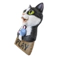 thumbnail image 4 of Whimsical Crazy For Cats Feline Kitty Black Cat Play Door Or Wall Hanging Sign, 4 of 10