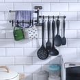 thumbnail image 2 of tssuouriy Wall Mount Kitchen Holder Rotating Stainless Rack Rail Hanger Hook Organizer Spoon Pot Pan Storage Row Hook Rack, 2 of 6