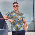 thumbnail image 4 of Sikiie Sunflowers Print Men's Short-sleeved POLO Shirts, Button-down Shirts and T-shirts are Suitable for Vacation, Leisure and Business-3X-Large, 4 of 6